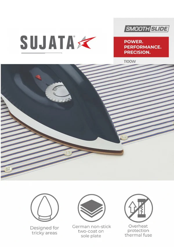 SUJATA Smooth Slide 1100watt 1100 W Dry Iron (MIDNIGHT BLUE)