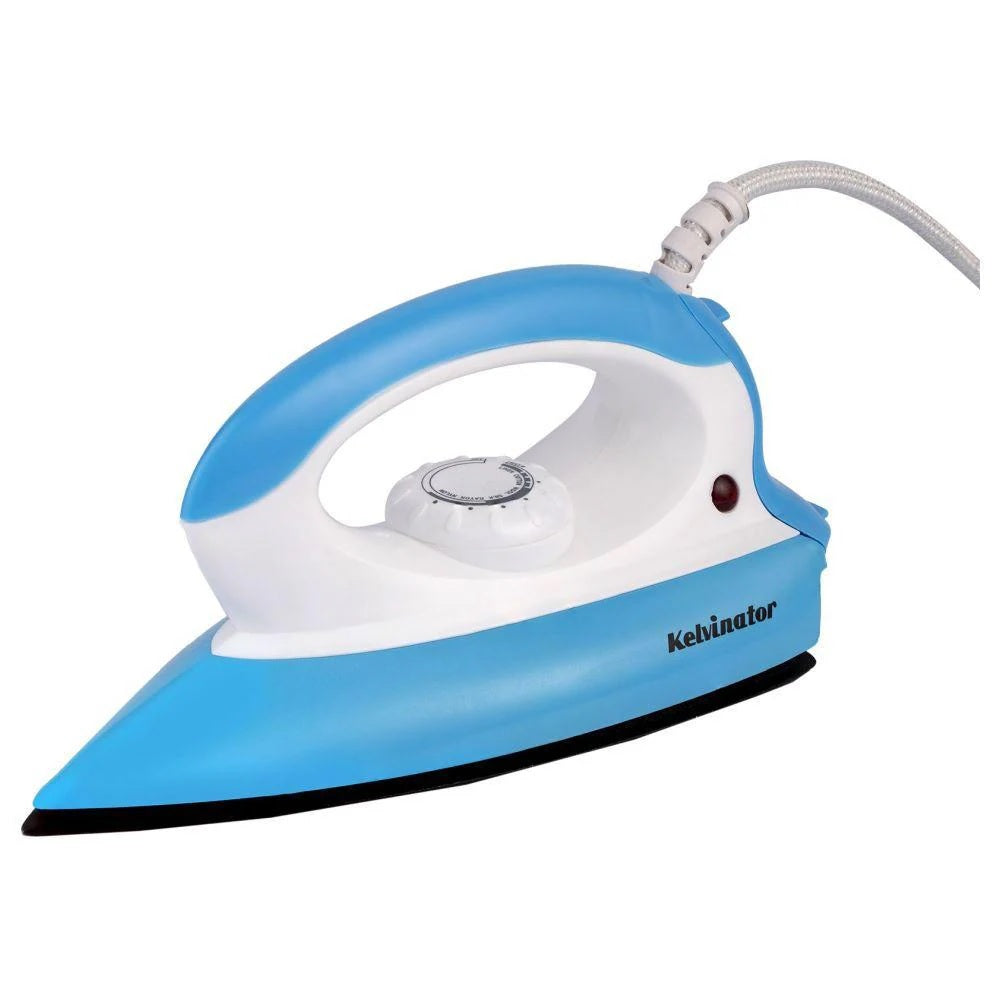 Kelvinator KDISP0071 1000W Dry Iron with LED Indicator, Blue and White, Warranty : 2 Years
