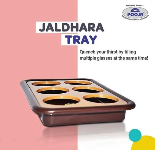 Bharat Jaldhara Glass Holding Tray Plastic Foldable - 6 Glasses Capacity