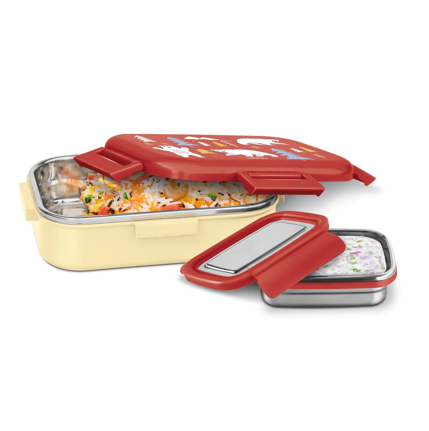 Milton Hugo Insulated Tiffin - Lunch Box With Inner Steel Container And Spoon