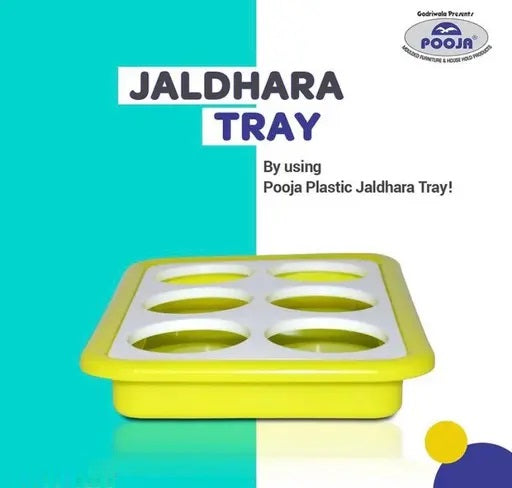 Bharat Jaldhara Glass Holding Tray Plastic Foldable - 6 Glasses Capacity