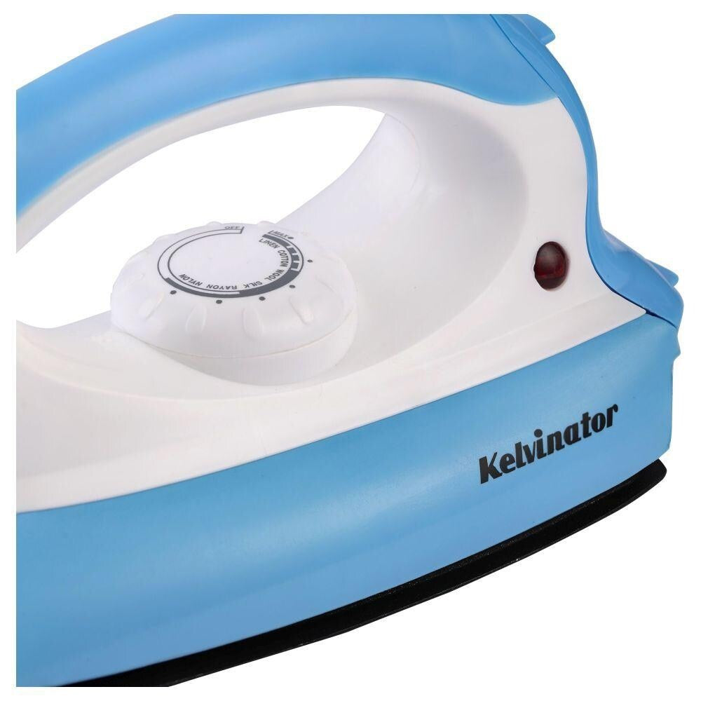 Kelvinator KDISP0071 1000W Dry Iron with LED Indicator, Blue and White, Warranty : 2 Years