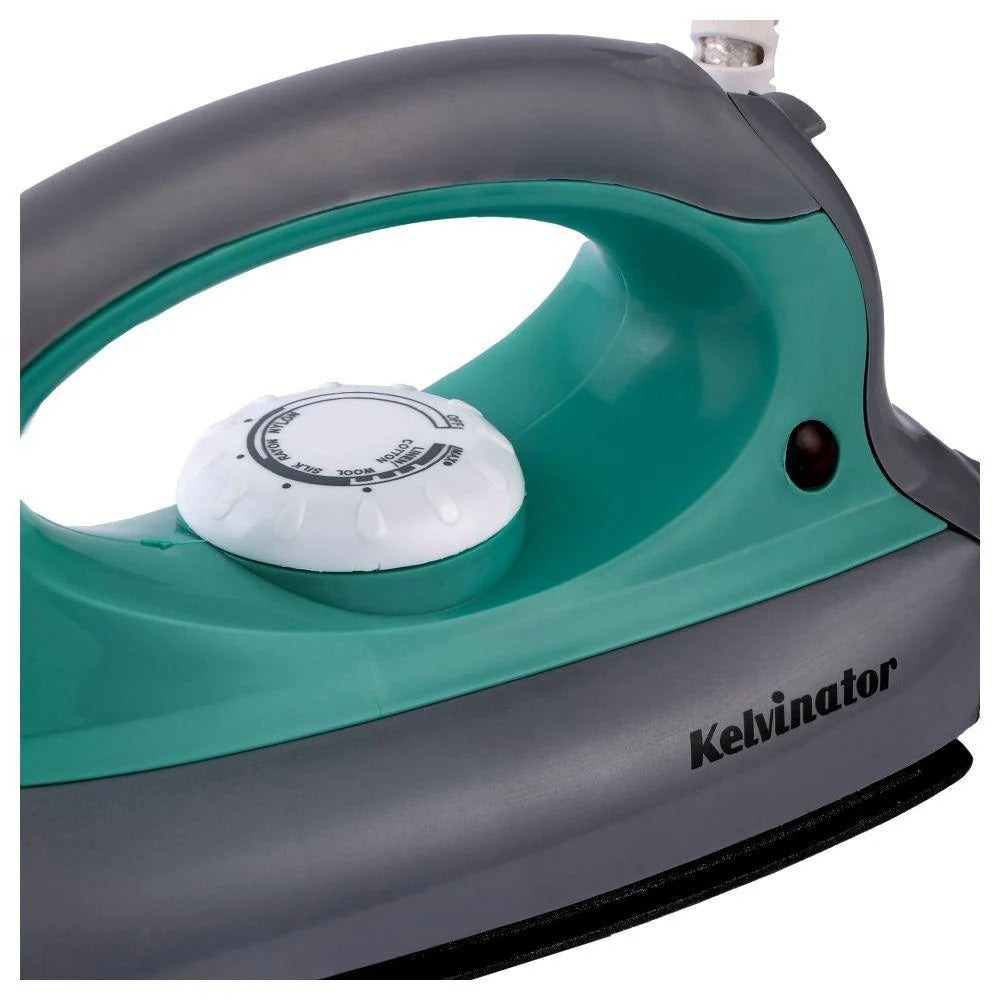 Kelvinator KDISP0081, 1000 Watts, Dry Iron, LED Indicator, Over Heat Protection, Grey and Green