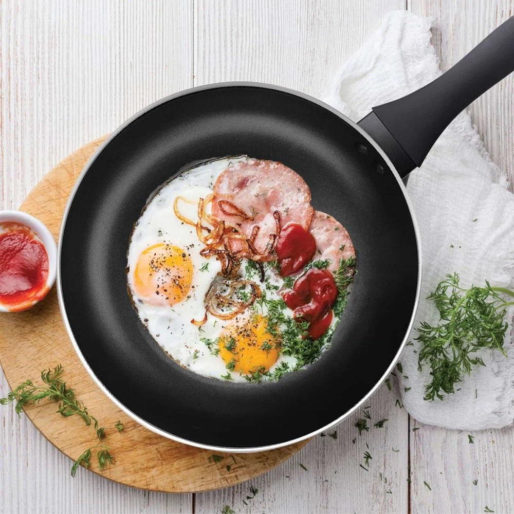 MILTON Pro cook Black Pearl Induction Fry Pan with Glass Lid, 24 cm / 1.8 Litre | 1 Year Warranty
