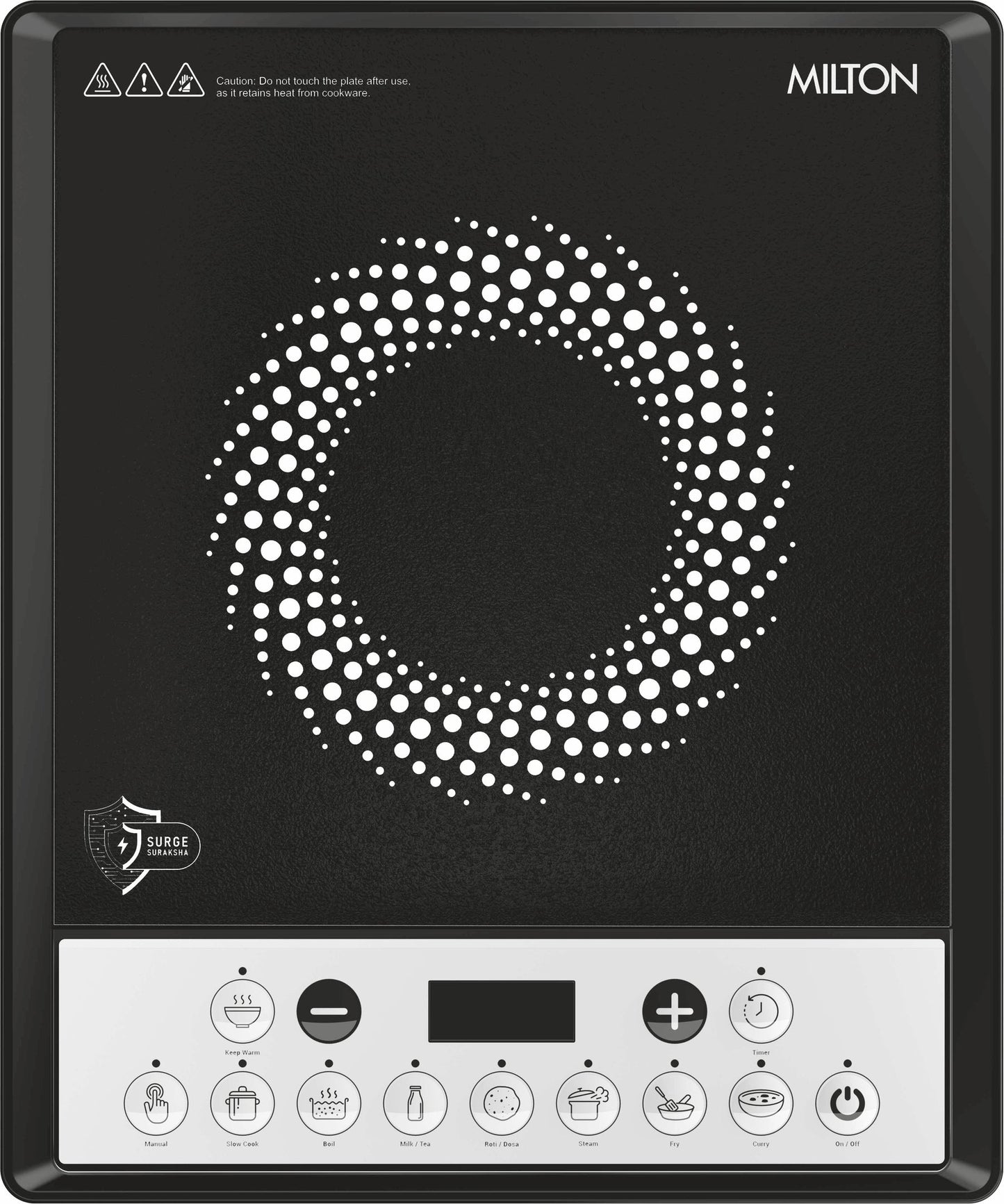 Milton Elio Induction Cooktop 1400Watts With 7 Auto Cook Functions || Suge Suraksha Featured Advance Level Safety Induction Cootop || 3 Years Warranty On Coil
