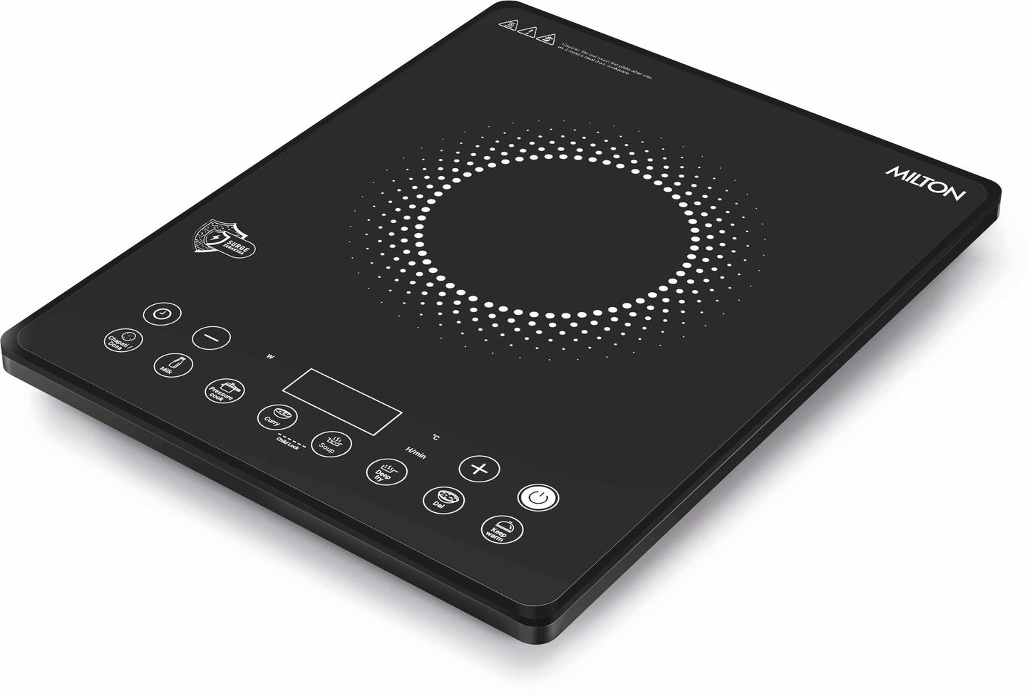 Milton Elio Elite Induction Cooktop 1600Watts || 5KV + Surge Protected Induction Cooktop, Heavy Duty Glass || Childlock Function || 3 Years Warranty On Coil