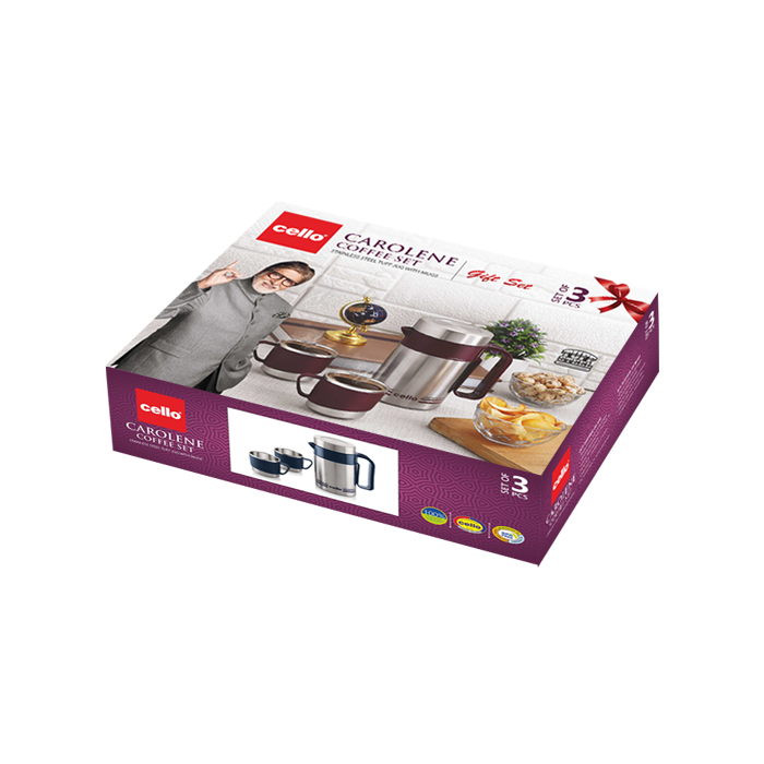 Cello Carolene Coffee Set (3Pcs Set) Gifts set