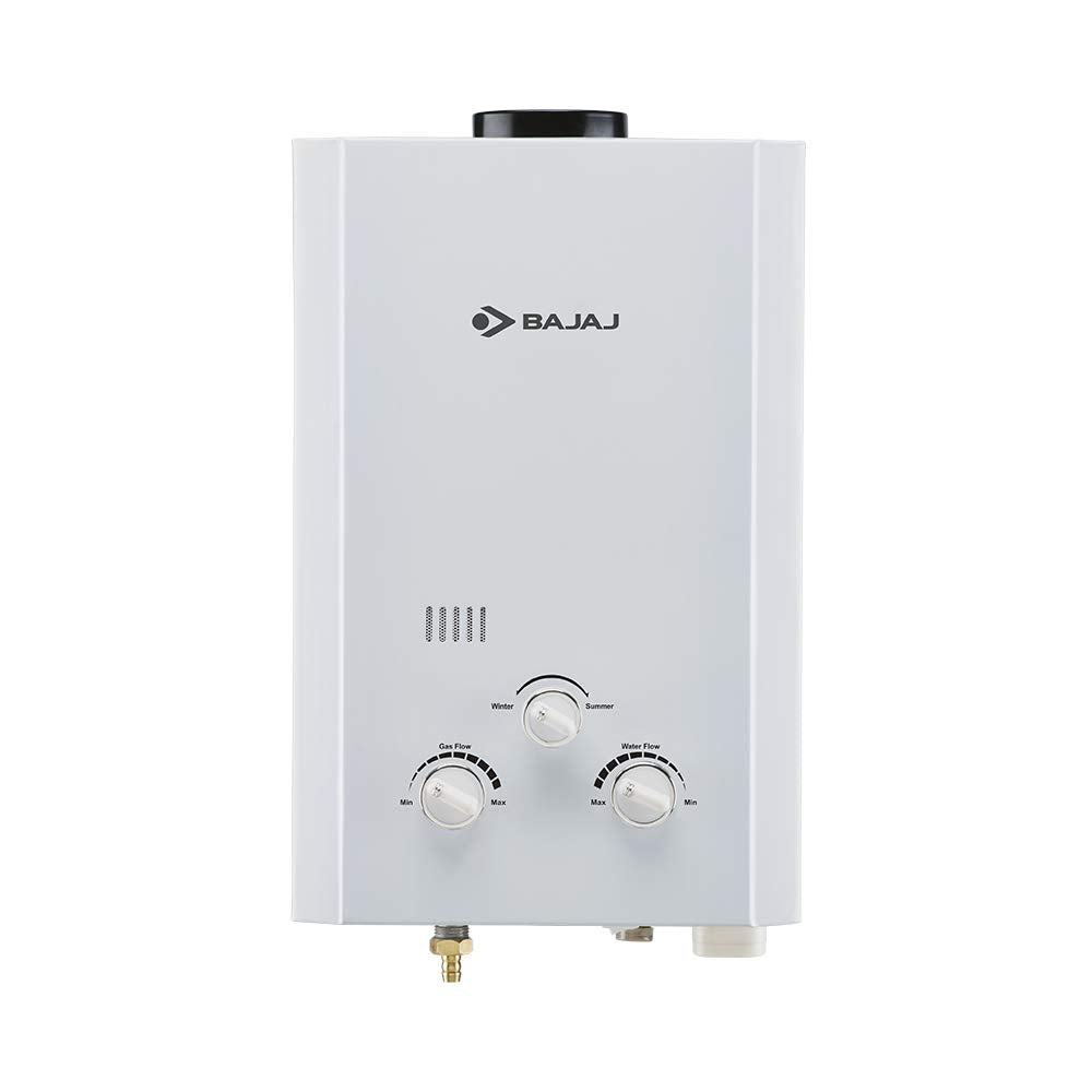 Bajaj Majesty Duetto Gas 6 Ltr Vertical Water Heater (PNG)|Gas Geyser For Home| Oxygen Depletion Sensor|White