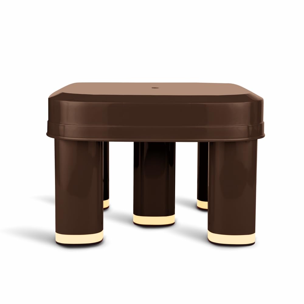 Asian Plastowares - Hefty Stool 5 Legs for Bathroom | Multipurpose Stool for Washroom, Home, Kitchen| Comfort Seating | Plastic Stool | Durable |Anti-Skid Design |Multicolour | Medium Size