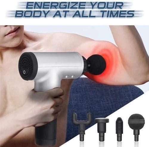 RF Portable Electric Fascial Gun KH-320 Massage Tool for Pain Relief | Mini Gun Massager with 4 heads | Massager For Pain Relief & Recovery | Portable Handheld Electric