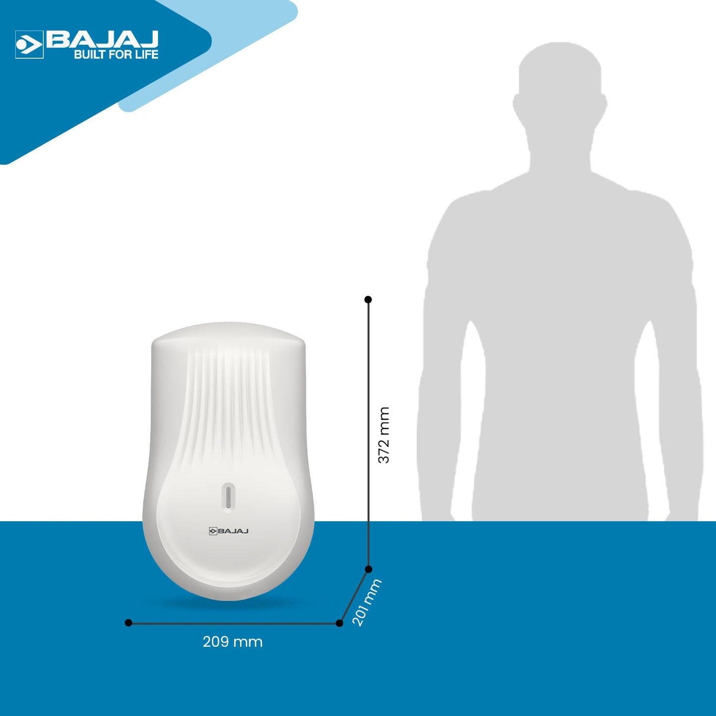 Bajaj Armor Series Converge 3L 3KW Instant Water Heater For Home|Ner Stick Heating Element|Withstand 6 Bar Pressure|Shock Resistant & Rust Proof|Withstand 4.5KV Surge Voltage|4-Yr Warranty|White