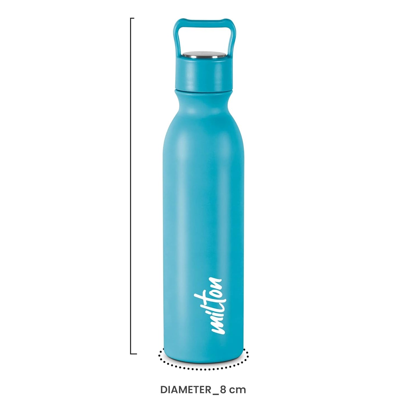 Milton Alice 1000 Thermosteel Bottle, 1 Litre, Blue | 24 Hours Hot and Cold | Easy to Carry | Rust Proof | Tea | Coffee | Office| Gym | Home | Kitchen | Hiking | Trekking | Travel Bottle