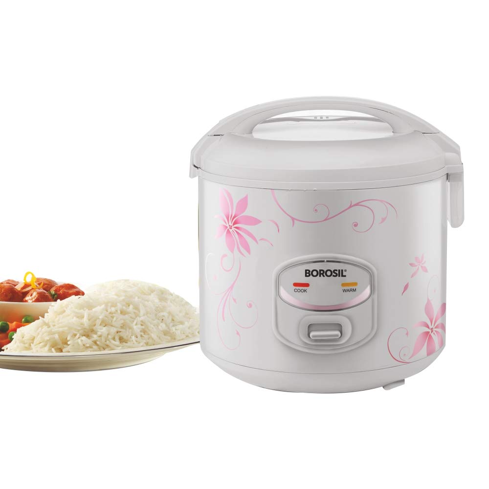 BOROSIL Pronto Deluxe II Electric Rice Cooker (1.8 L, White)