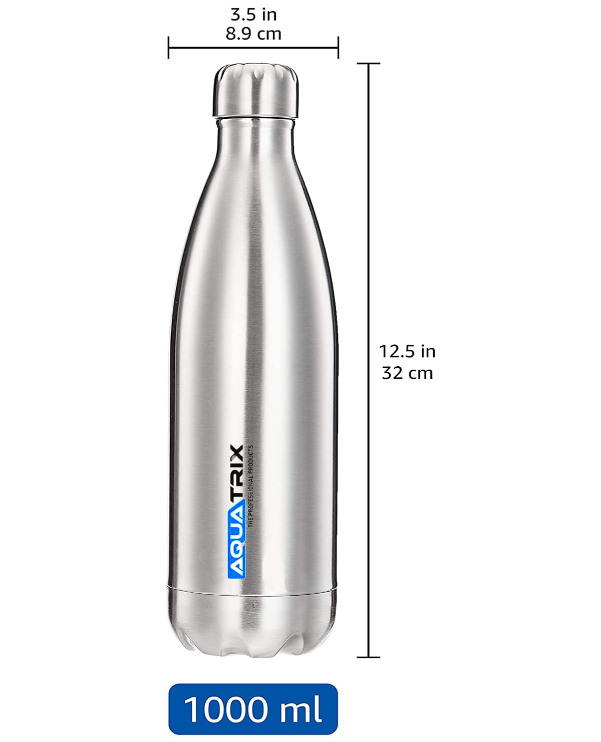 AQUA TRIX Cola Bottle 1000 Vacuum Series Stainless Steel Insulated Water Bottle 24 Hours Cold And 18 Hours Hot Bottle 1 Liters | Flask Bottle hot and cold | steel water bottle 1 liter | Steel Water Bottle