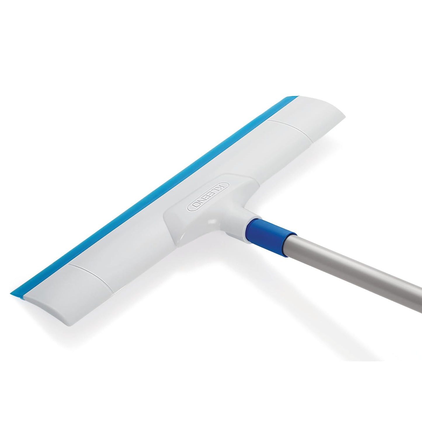 Cello Kleeno Standee Floor Wiper| Flexible Rubber Lip | Brush Body Plastic & Steel Rod | Lightweight | Cleaning Tool | Cleaning Home, Kitchen, Bathroom | Blue and White
