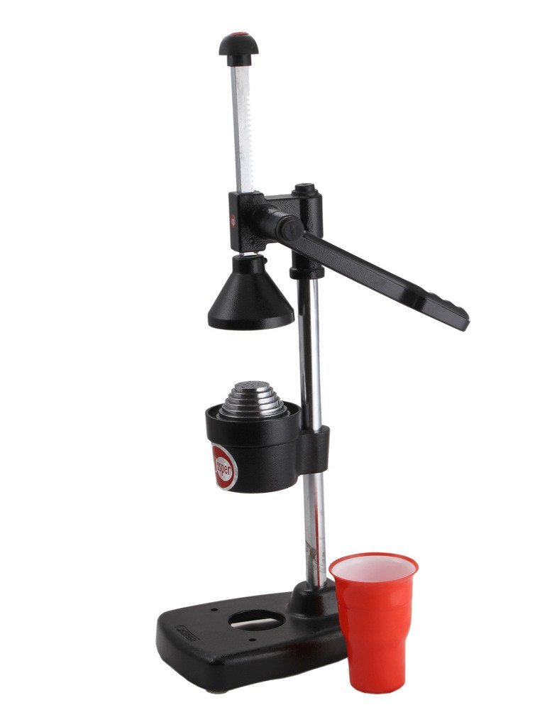 Jasper Aluminium and Iron Hand Press Juicer Squeezer with Manual Lever and Jar (Black)