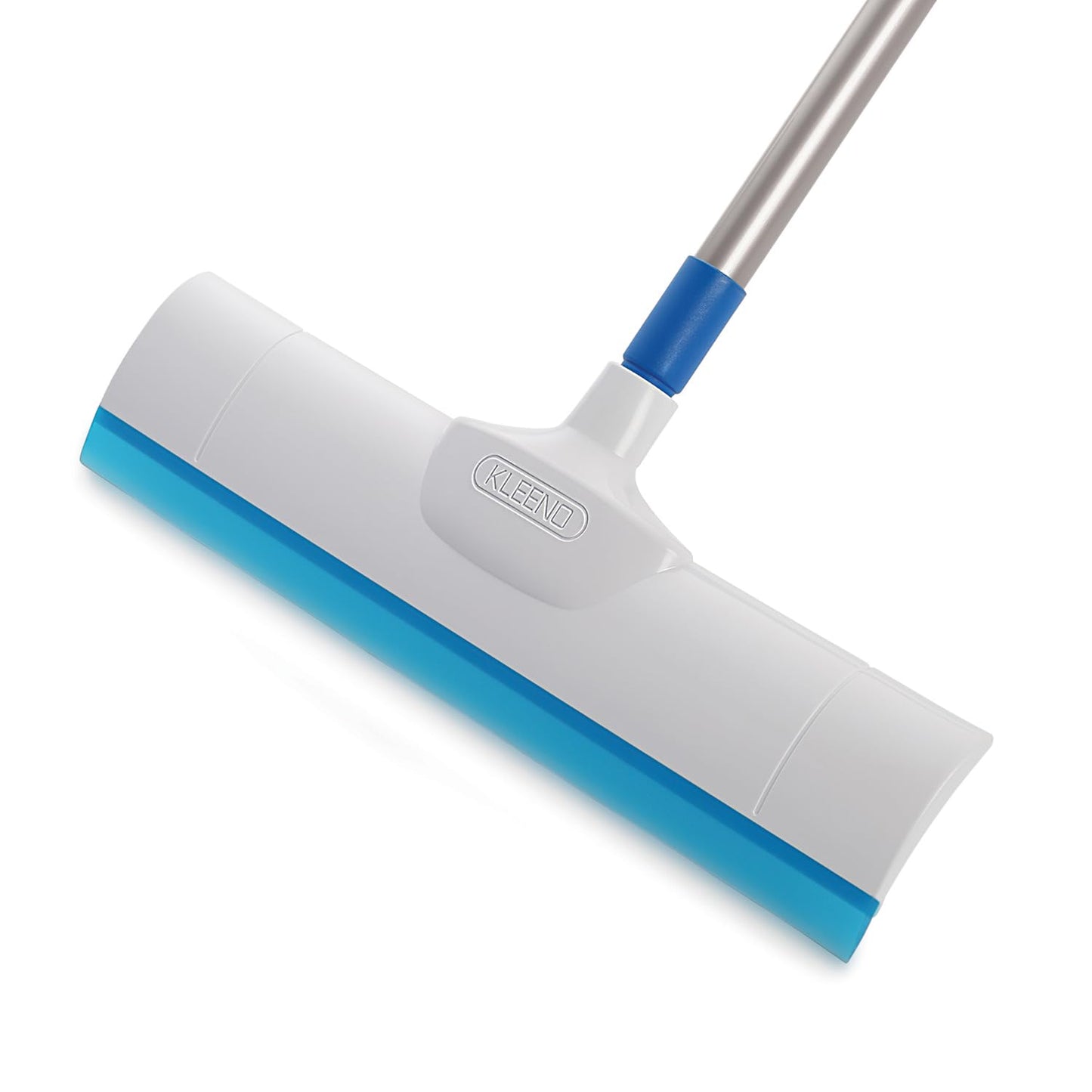 Cello Kleeno Standee Floor Wiper| Flexible Rubber Lip | Brush Body Plastic & Steel Rod | Lightweight | Cleaning Tool | Cleaning Home, Kitchen, Bathroom | Blue and White