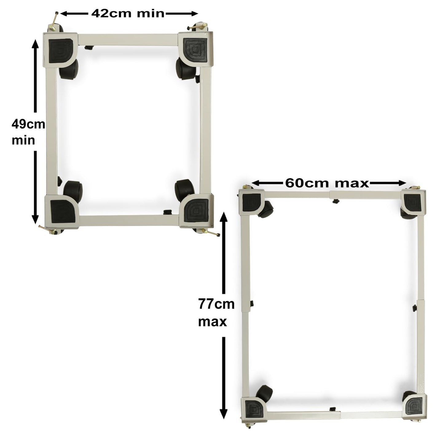 Lg Heavy Adjustable Metal Trolley Stand with Wheels Compatible with Whirlpool, Samsung, lg Bosch Washing Machine Stand 6.5kg 7kg 7.5kg 8kg Above Top Load/Front Loading