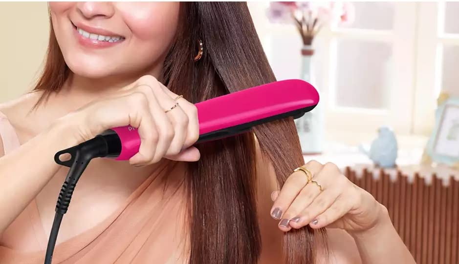 PHILIPS BHS393/00 Hair Straightener with SilkProtect Technology - Pink