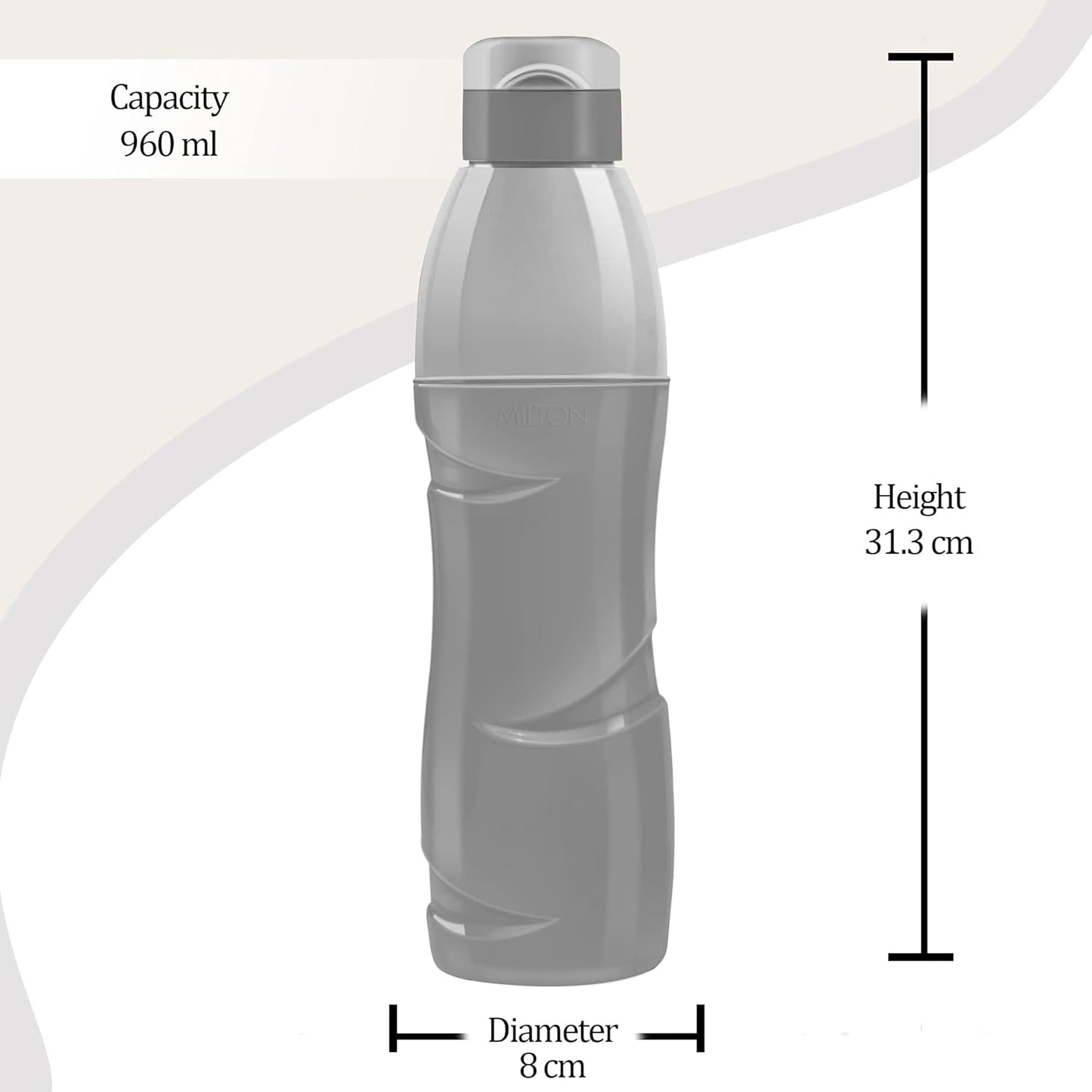 MILTON Kool Crony 1100 Insulated Water Bottle, 1 Piece, 960 ml, Purple (Plastic)