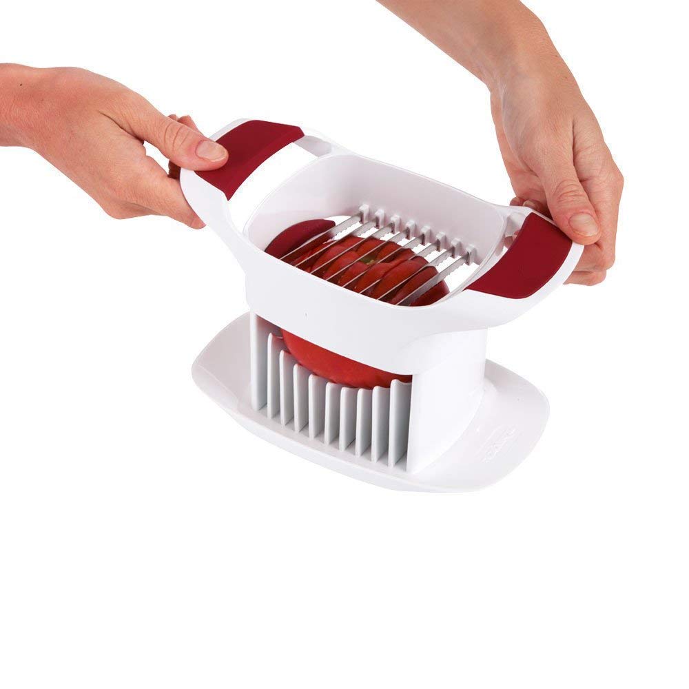 ACTIONWARE Plastic and Stainless Steel Tomato Slicer Tomato Slicer & Cutter Salad Maker