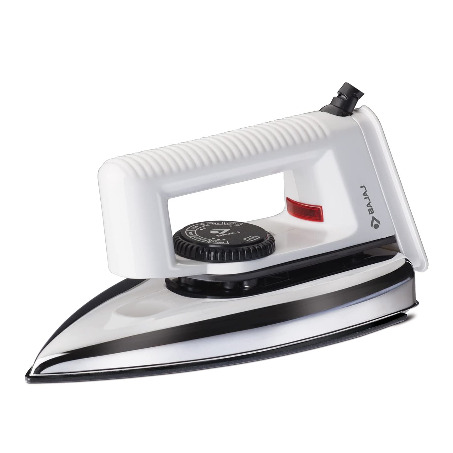 Bajaj Popular Light Weight 1000W Dry Iron | Advance Soleplate And Anti-Bacterial German Coating Technology | 360 Degree Swivel Cord | Cool Touch Handle | 2-Yrs Warranty 【White】