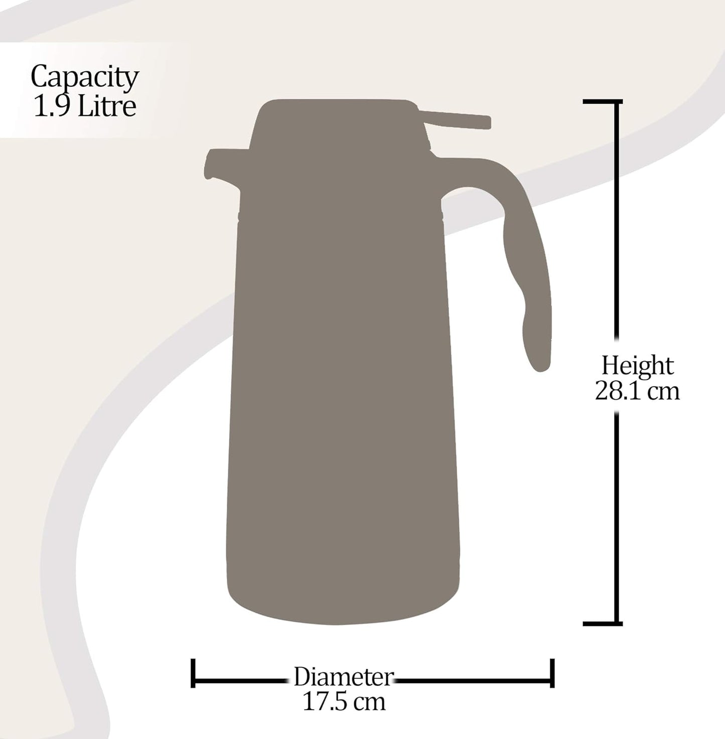 Milton Astral 2000 Thermosteel Hot or Cold Flask, 1900 ml, Steel Plain