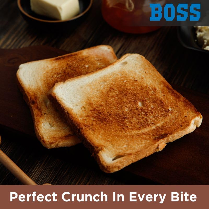 Boss Eden 1100-Watt 4 Slice Automatic Pop-Up Toaster (Black) - 1100 Watts