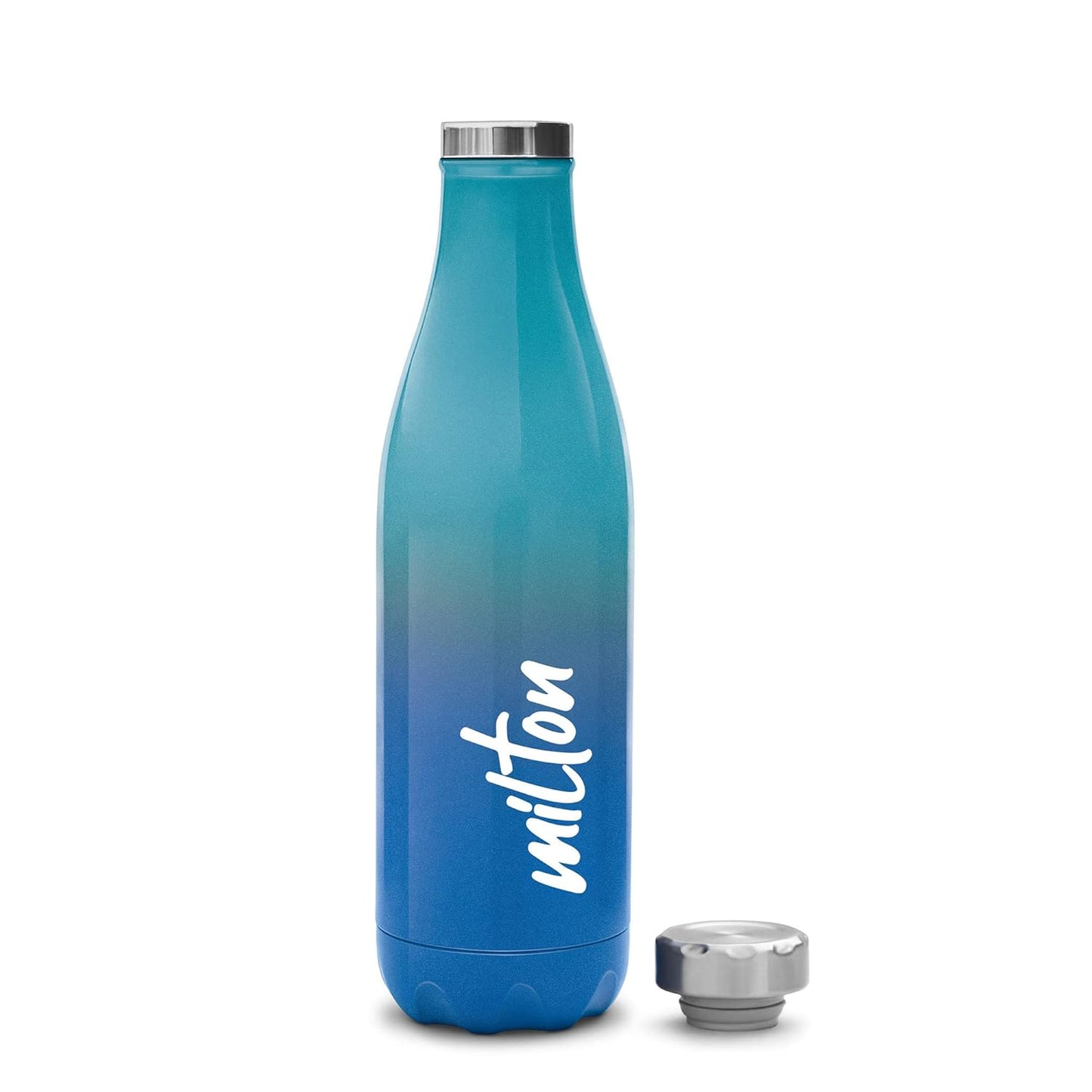 MILTON Prudent 500 Thermosteel Bottle, 510 ml Water Bottles, 24 Hours Hot and Cold, Easy to Carry, Easy Grip, Rust Proof, Tea, Coffee, Office, Travel Bottle, Blue