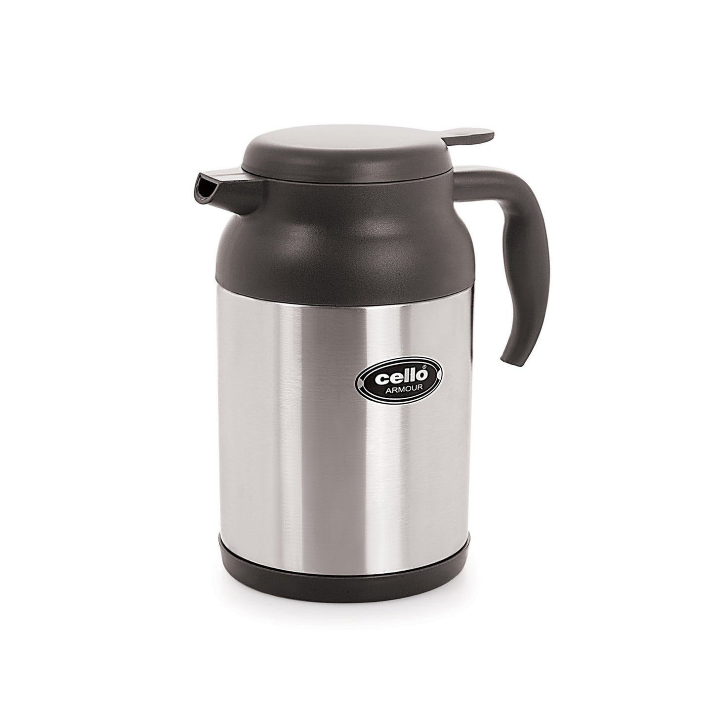 Cello Armour Vacuum Insulated Flask, 1200ml, Silver | Hot and Cold Flask | Portable Stainless Steel Pot | Ideal for Travel, Home, Office School