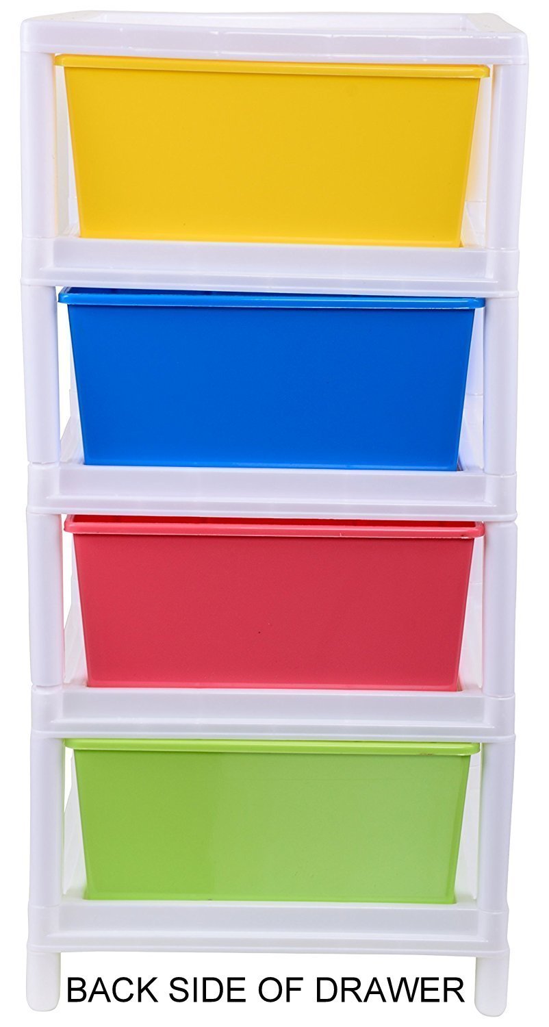 ARISTO Everest Multipurpose 4 Drawer Plastic Modular Aristo Chest Storage Organizer, Multicolour, Standard, (30.5 X 39 X 61 Cm)(T)