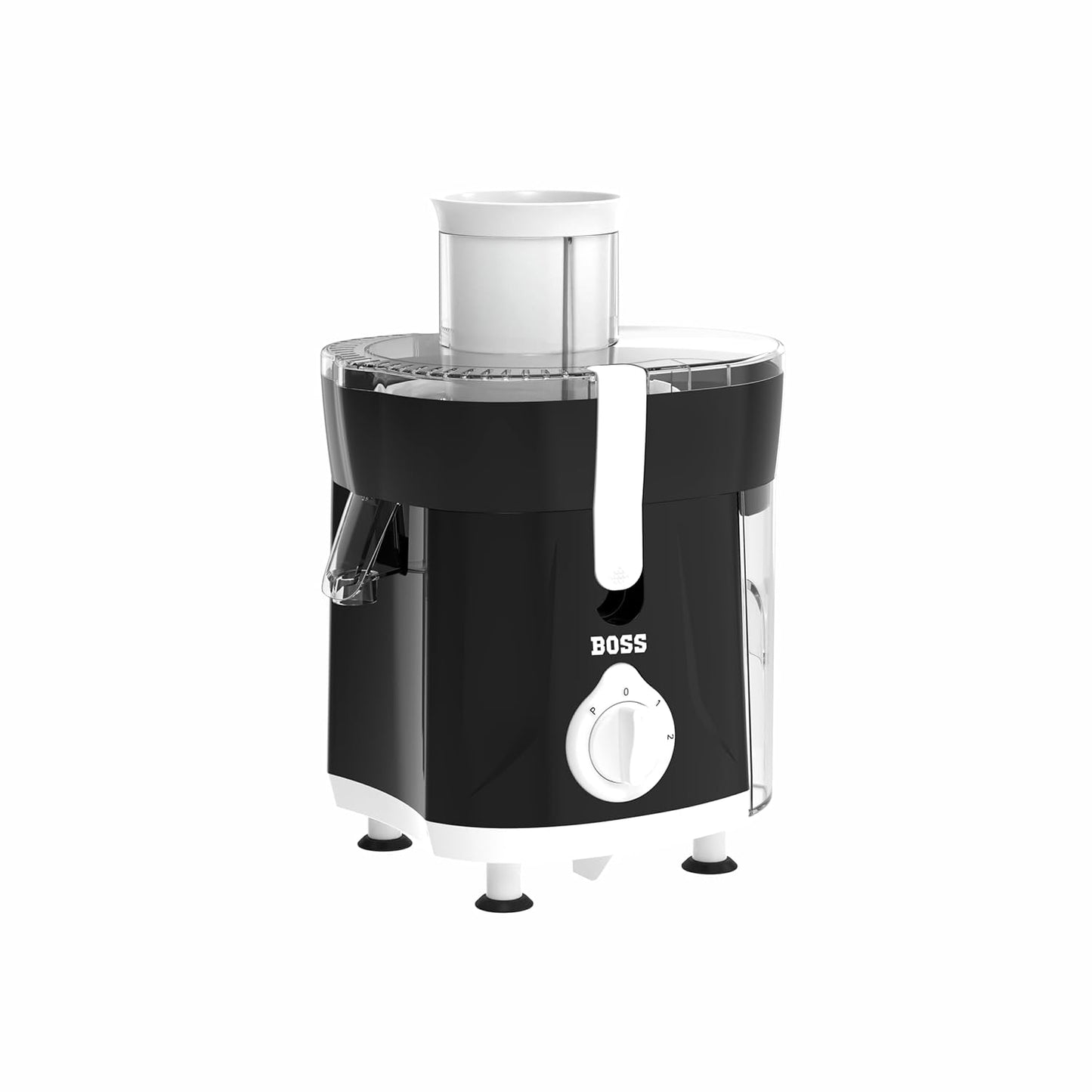 BOSS Aster Electric Juicer for Fruits & Vegetables Centrifugal Juicer 350 Watt | Juicer Mesh with SS Sieve & Pusher | Removable Pulp Container | 2 Year Warranty, Black