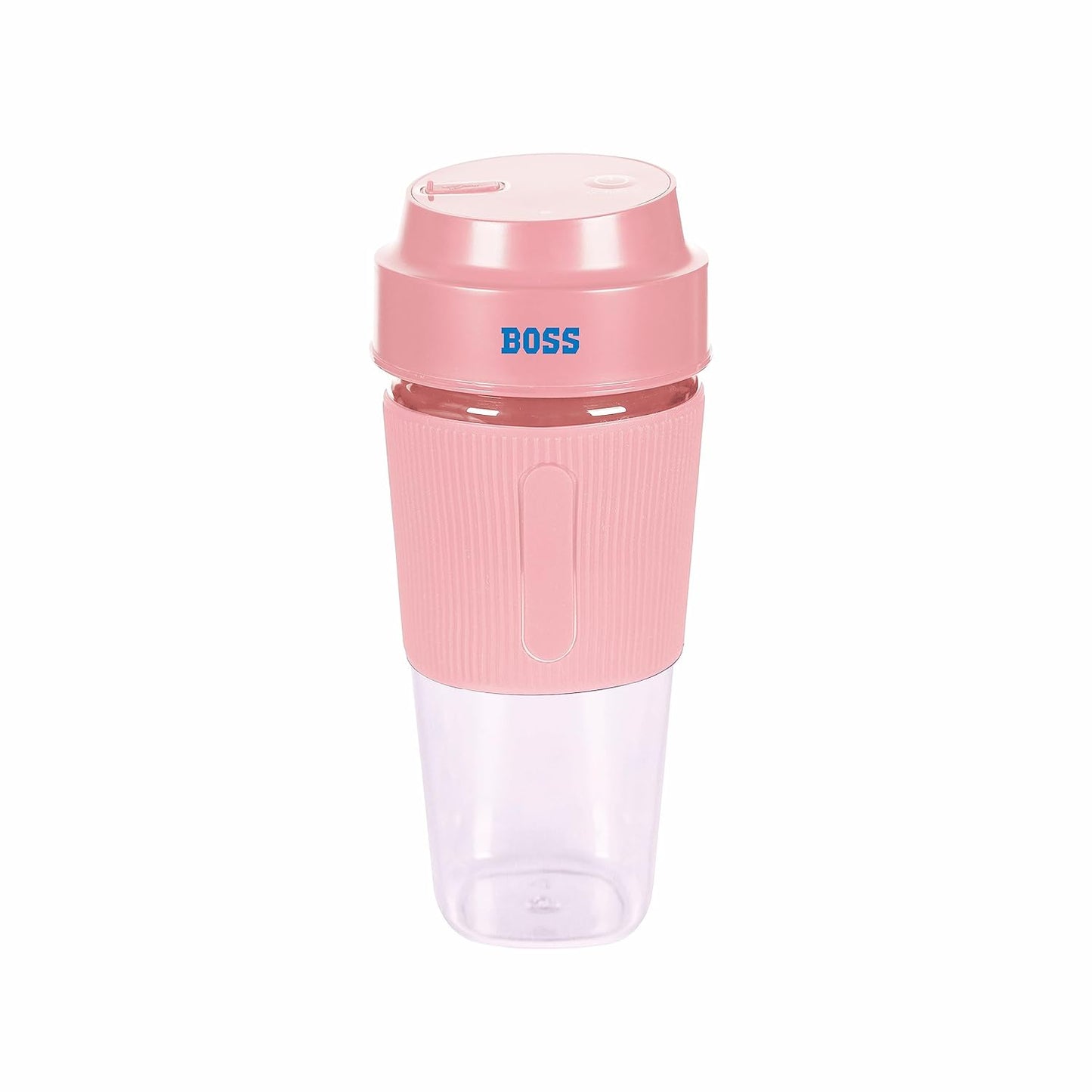 BOSS USB Portable Blender Bottle for Smoothie, Milk Shakes and Juice, USB Rechargeable Battery with 30 Watt Motor, 500 ML, built-in Jar, Pink