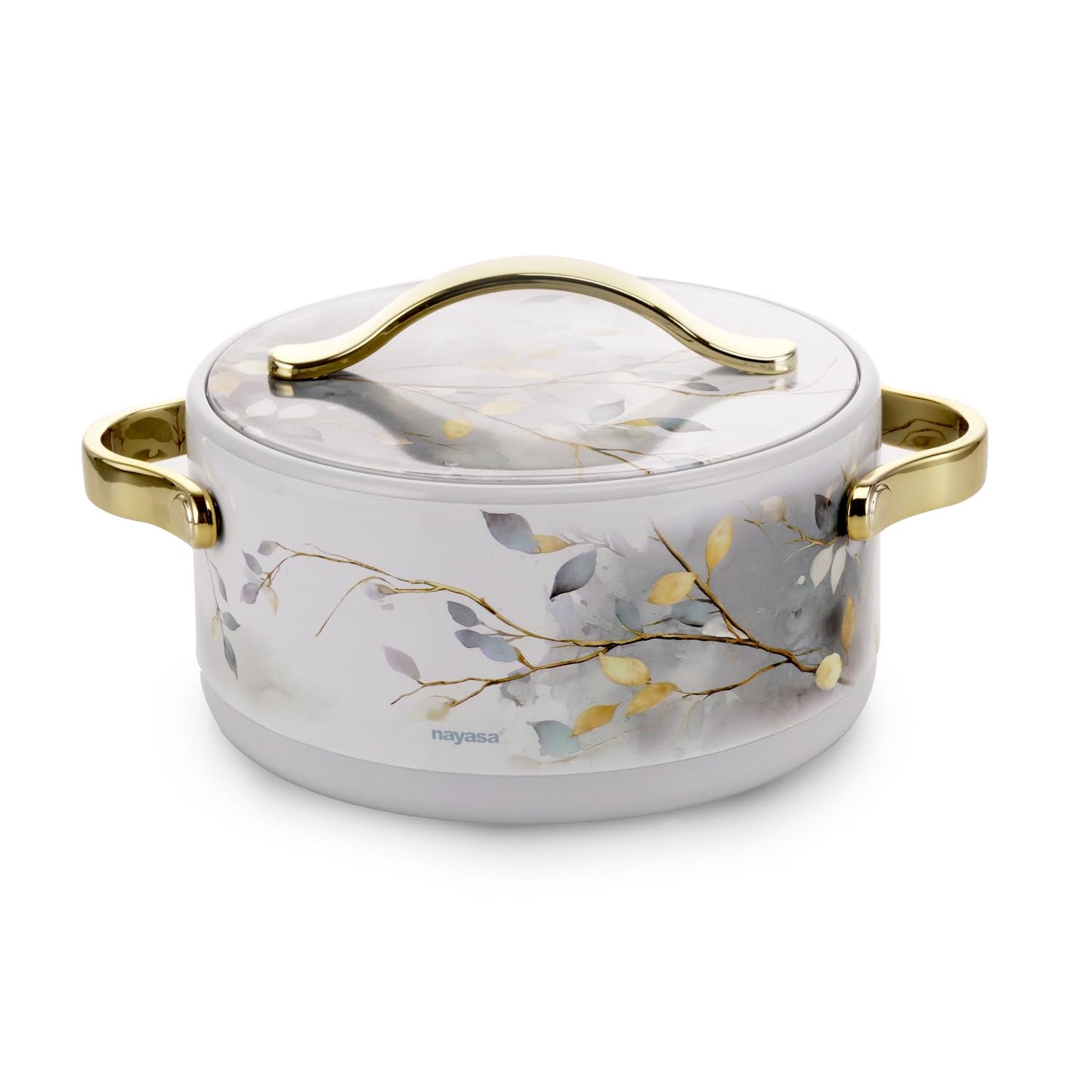 Nayasa Bethany Insulated Inner Stainless Steel Casserole- 2000 ML | Serving Bowl with Lid | Hot Pot for Kitchen | Roti Box | Grey
