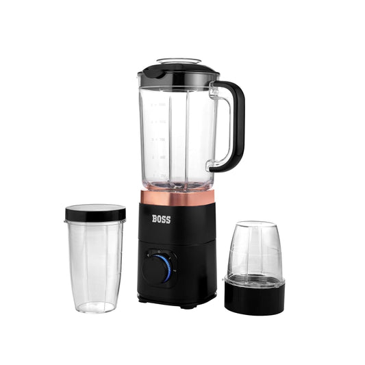 BOSS Nutri Neo 800W Juicer/Mixer/Grinder/Smoothie Maker, 3 Unbreakable Jars, 2 Blade Set - Wet & Dry, Rose Gold, 2 Year Warranty