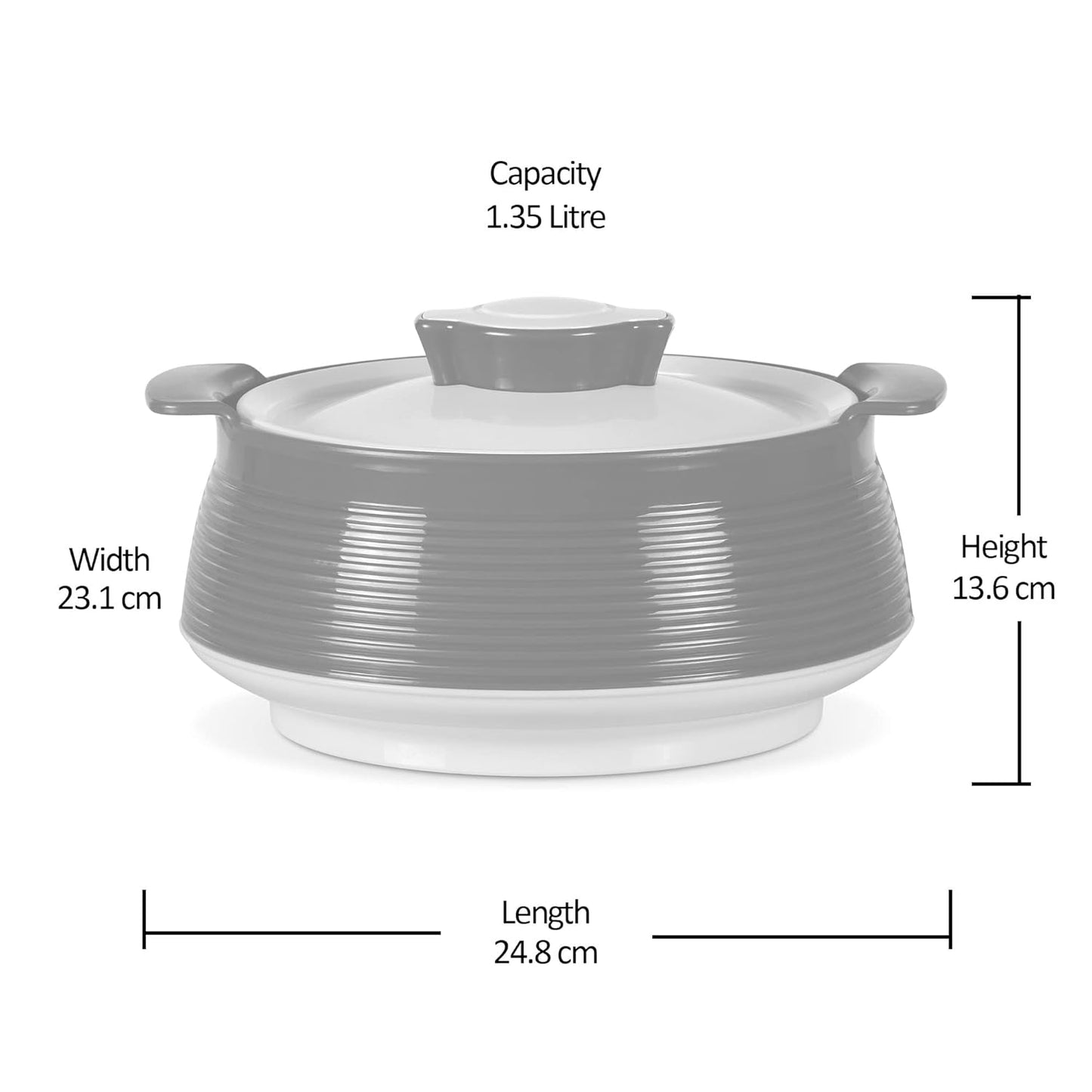 MILTON Venice 1500 Insulated Inner Stainless Steel Casserole, 1.35 litres, Marble Green | BPA Free | Food Grade | Easy to Carry | Easy to Store | Ideal for Chapatti | Roti | Curd Maker