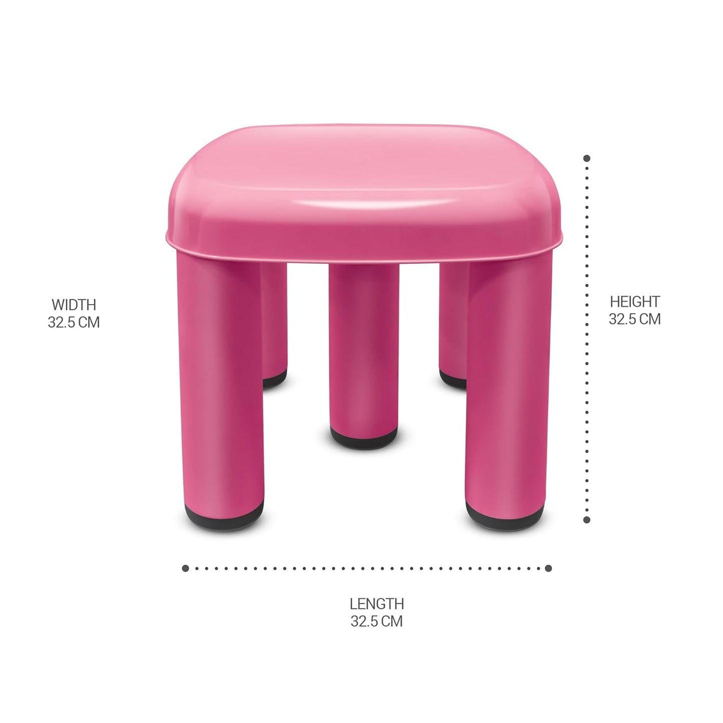 Milton BIG HARDY PATLA - Large, Pink | Comfortable Seating | Anti Skid Grip | 5 Leg Base | BPA Free | Recyclable