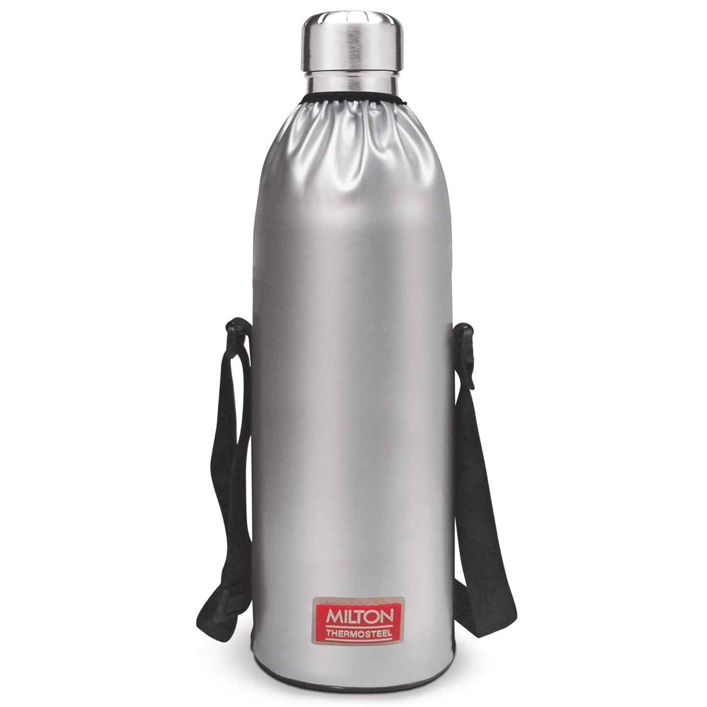 Milton Duo DLX 1800 Thermosteel Water Bottle 1.8 Litre, 24 Hr Hot and Cold I Leak Proof Lid, ISI Certified I Vacuum Insulated I for Office, Gym, School I Silver