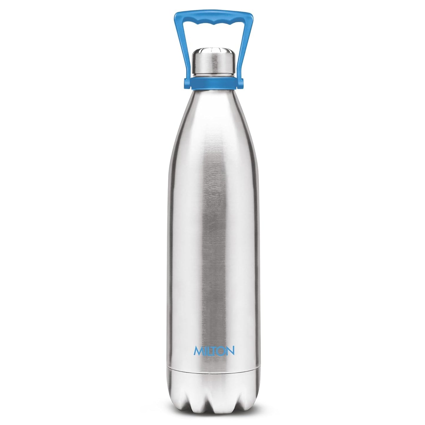 Milton Duo Dlx 2200 Thermosteel 24 Hours Hot and Cold Water Bottle with Handle, 2.02 Litres, Silver