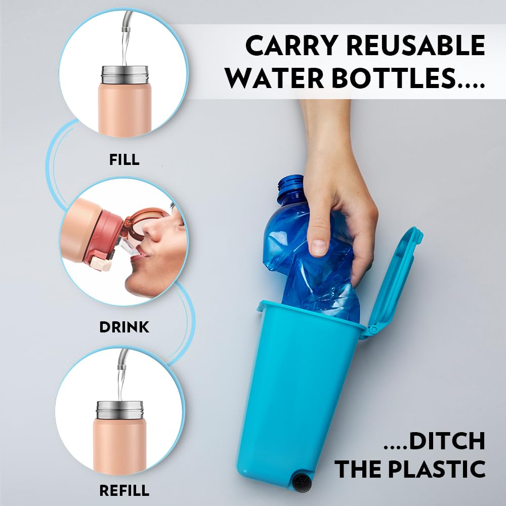 Borosil Aquasport 600 ml Stainless Steel Insulated Water Bottle | Double Wall Vaccum Insulated, Flask | 10 Hours Hot & Cold | Bottle for Office, Gym, School | 1 Year Warranty, Peach