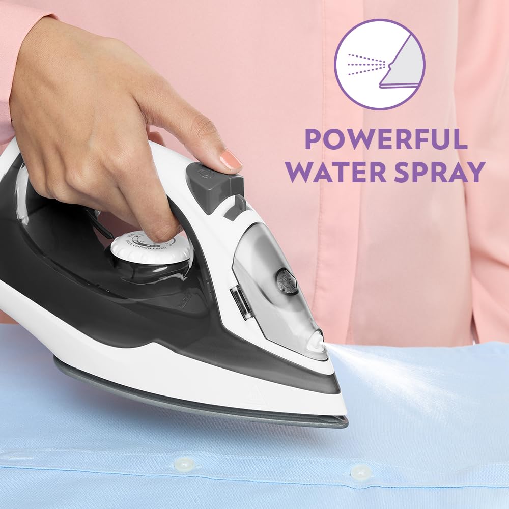 Borosil SmartPress 1380W Steam Iron | Ceramic Soleplate, 12g/min Steam, Vertical & Horizontal Steam Busting, Self Cleaning Function, Overheat Protection | For Dry & Steam Ironing | 2 Years Warranty