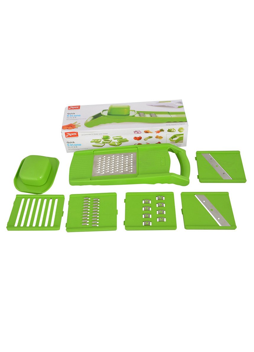 Apex Plastic Quick 6 in 1 Slicer, Green