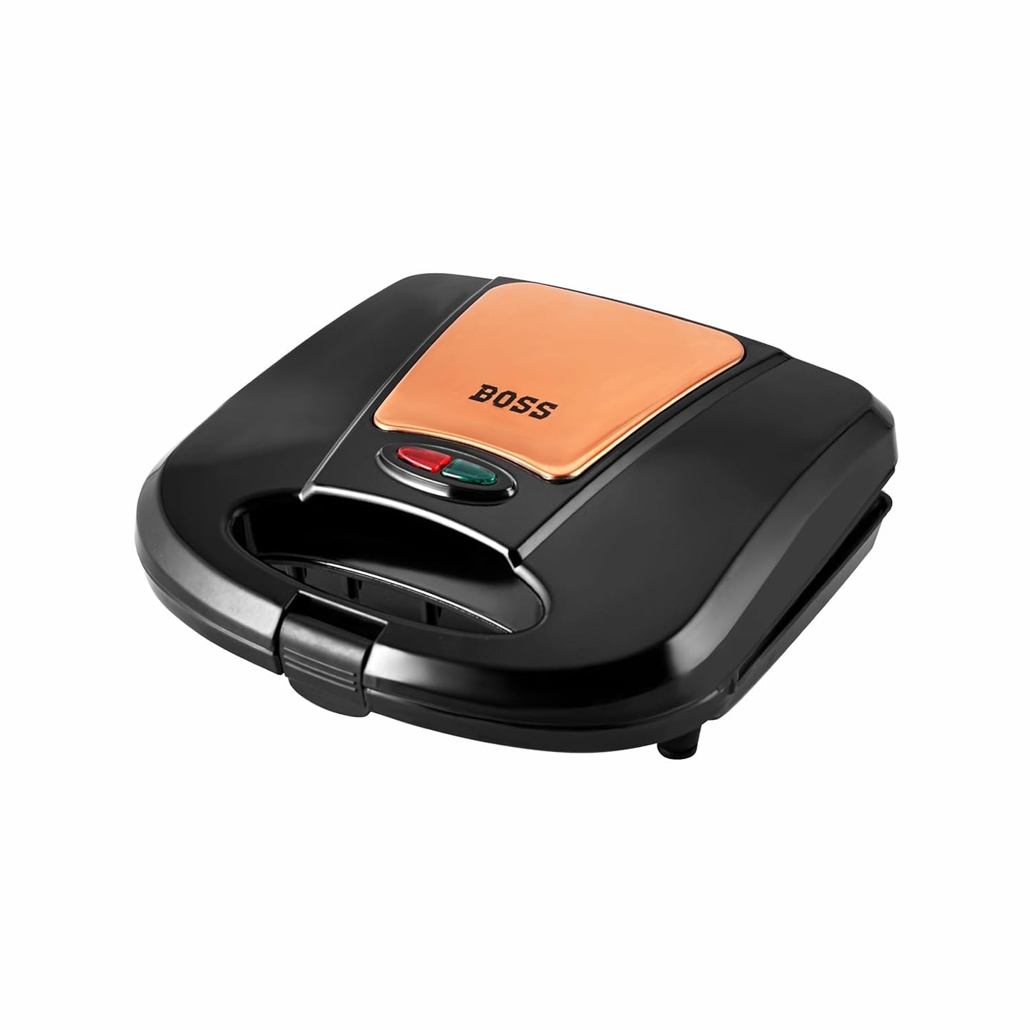 BOSS Panino+ Griller | 800-Watt Grill Sandwich Maker | Non-Stick Coated Plates| Buckle Clips Lock | 2 Yr Warranty | Rose Gold Sandwich Griller