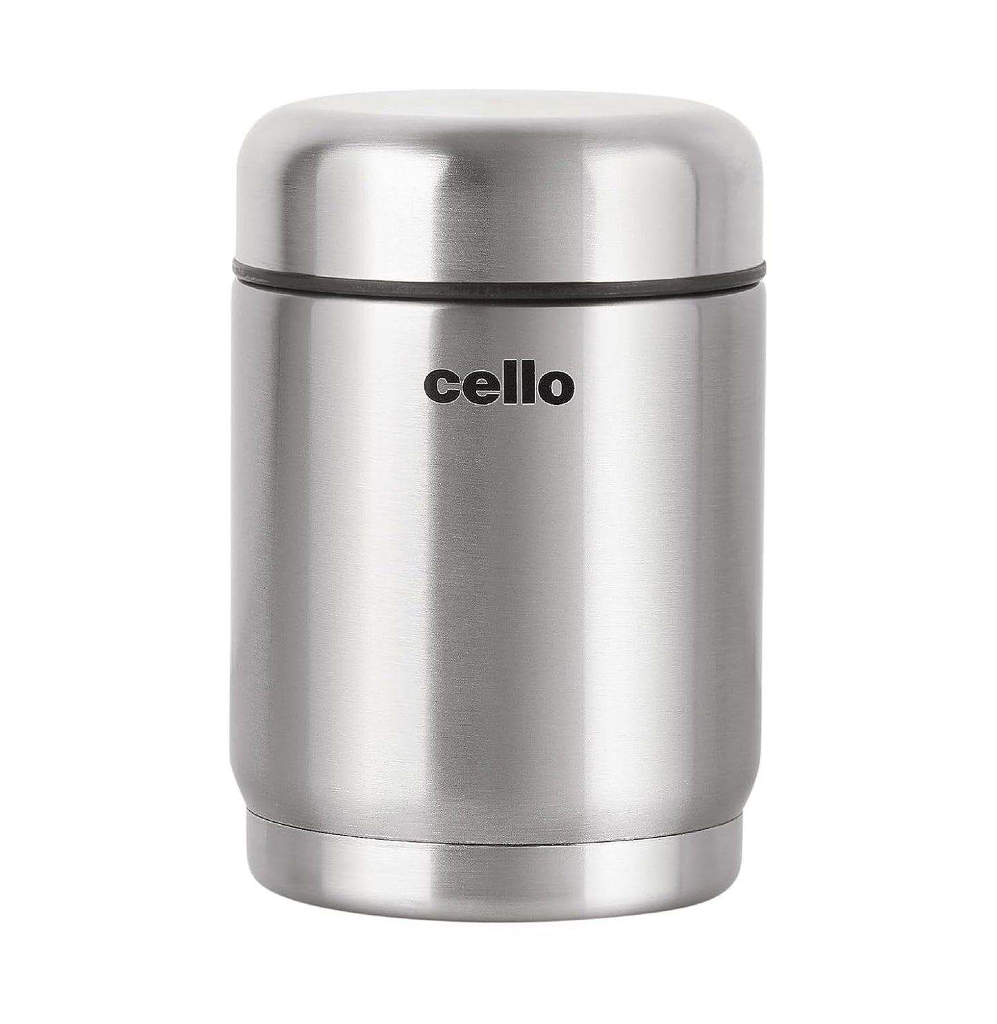 Cello Supee Vacuum Insulated Flask 400ml, Silver | Double Walled | Keeps Food Hot & Cold for Long Hours | Thermos with Airtight Screw Lid | Leakproof Soup Jar Thermos for Office, College & Travelling