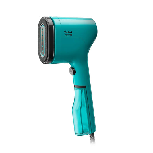 Tefal Pure Pop Garment Steamer | 1300W | Reversible Pad | 2m Cable | 20g/min Steam | 15-sec Heat-Up | 70ml Detachable Tank | Green | No.1 Ironing Brand in Europe