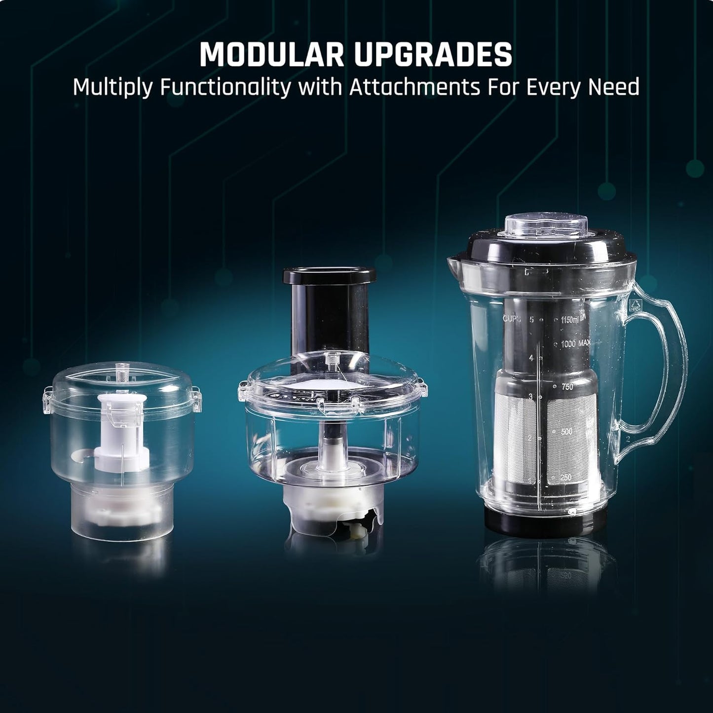 Wonderchef Nutri-blend Mixer, Grinder & Blender | Powerful 400W 22000 RPM 100% Full Copper Motor |Stainless Steel Blades |2 Unbreakable Jars |2 Years Warranty |Recipe book by Chef Sanjeev Kapoor