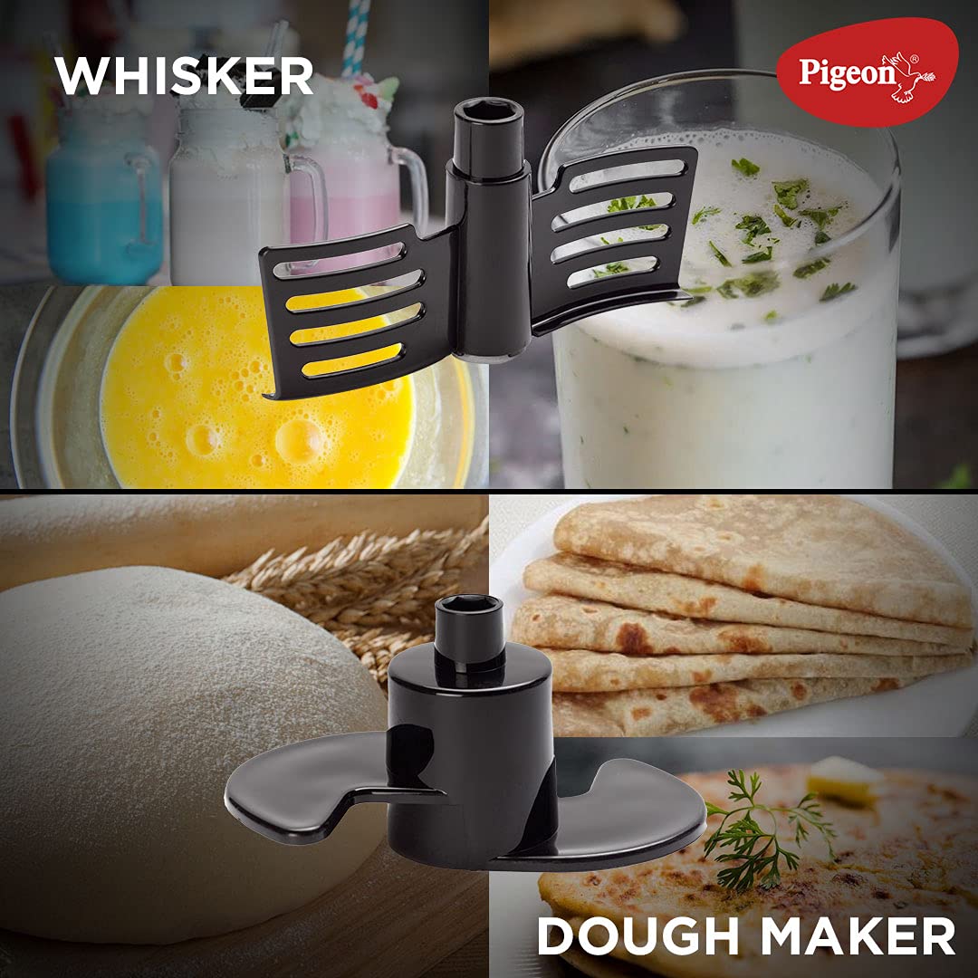 Pigeon by Stovekraft Tornado Turbo Manual Chopper | Food Processor 1.5 L Used for Chopping, Atta Kneader, Slicing, Shredding and Whipping - Green, Large