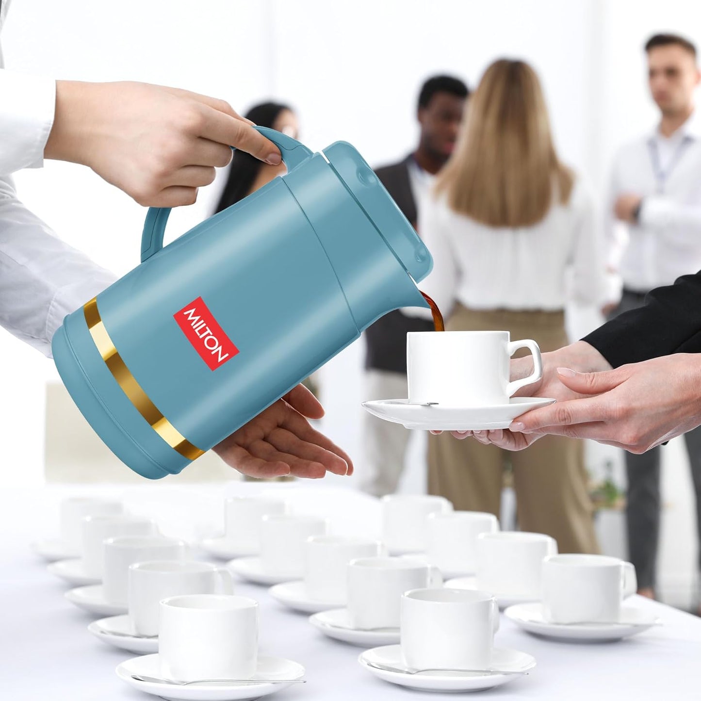 Milton Renova 1000 Water Jug, PU Insulated Inner Stainless Steel Hot & Cold Jug, BPA Free, Leak Proof, 1 Litre, Special Blue, Ideal for Tea, Coffee, Water, Hot Beverages
