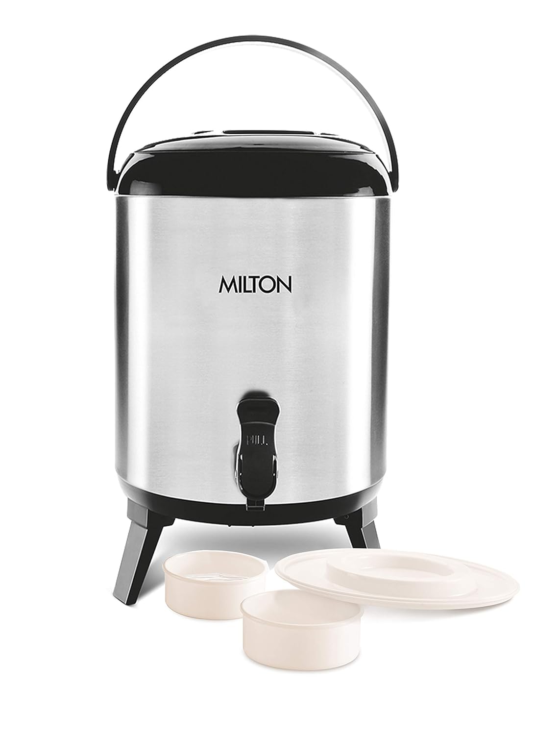 Milton Stellar 8 Thermosteel Water Jug, 7.6 litres, Silver | PU Insulated | Hot & Cold | Sturdy Base | Hygienic | Odour Free