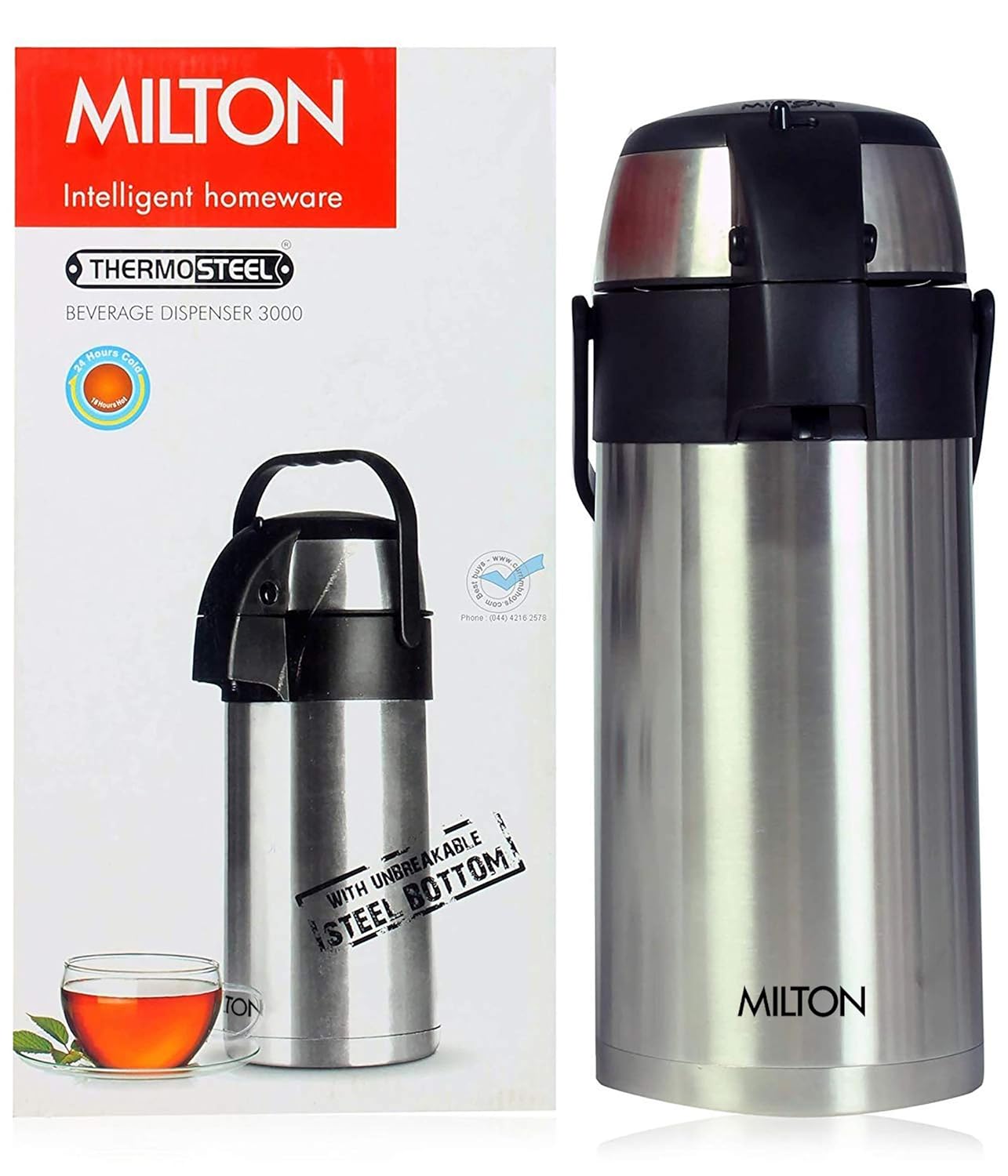 Milton Beverage Dispenser 3000 (Steel, 3.09L)